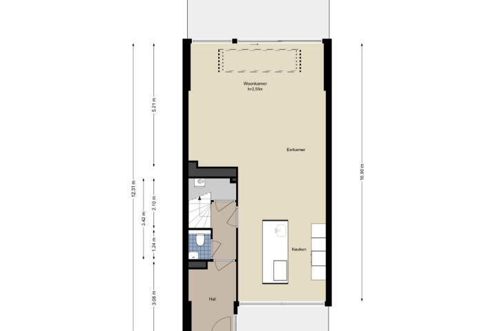 Plattegrond – Wieringerstraat 17, Amstelveen
