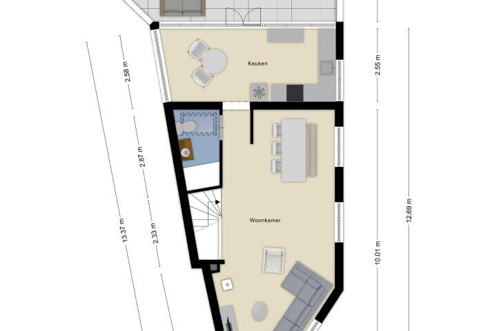 Plattegrond – Wijksestraat 44, Heusden