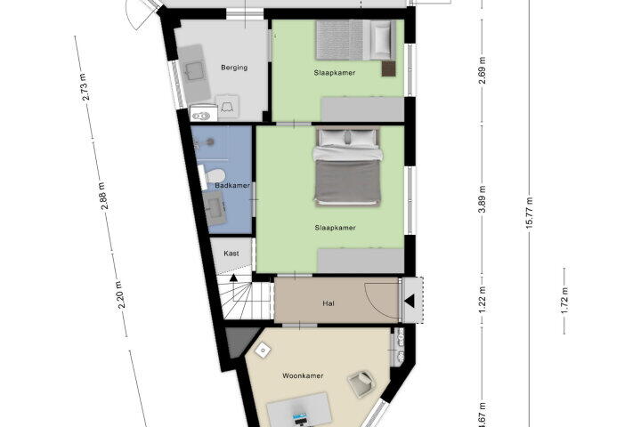 Plattegrond – Wijksestraat 44, Heusden
