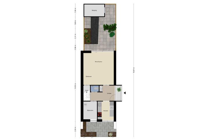 Plattegrond – Wijnkersstraat 77, Nijmegen
