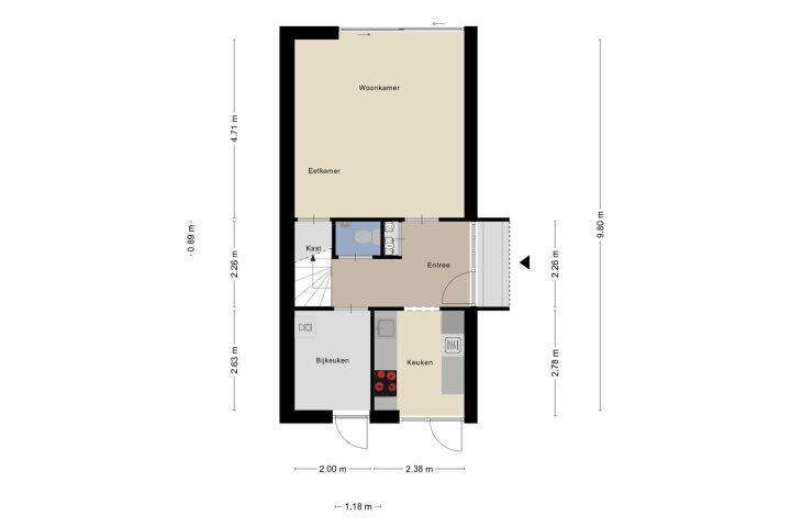 Plattegrond – Wijnkersstraat 77, Nijmegen
