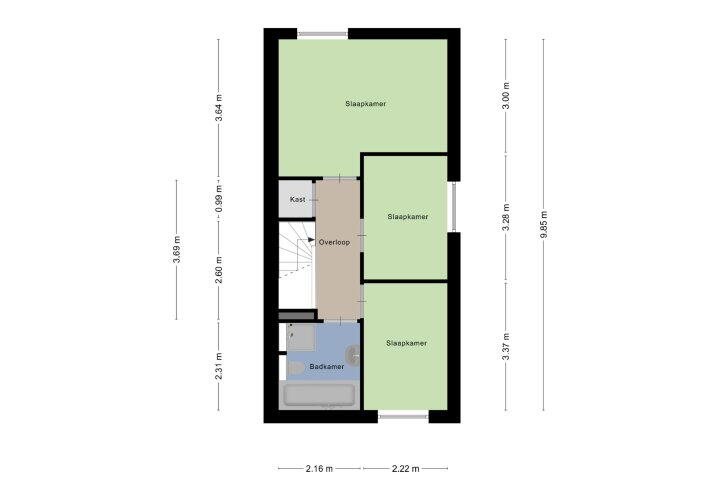 Plattegrond – Wijnkersstraat 77, Nijmegen