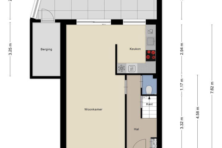 Plattegrond – Wikkeweerd 22, Maastricht