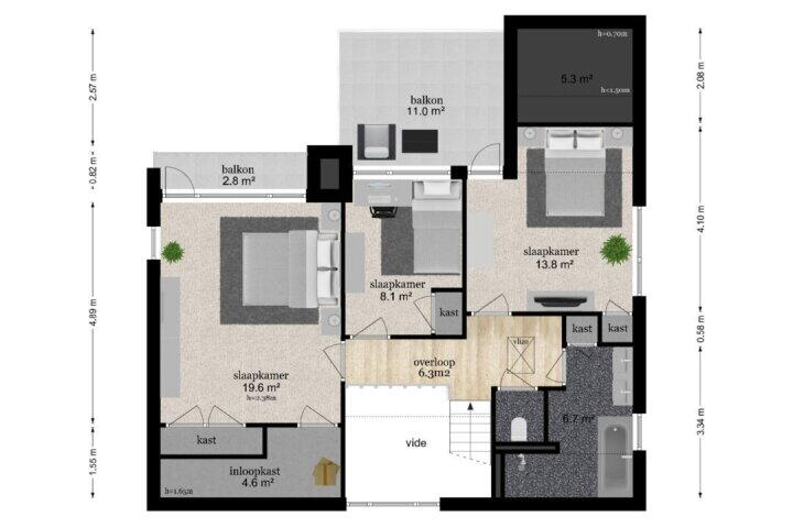 Plattegrond – Wildbaan 9, Leersum