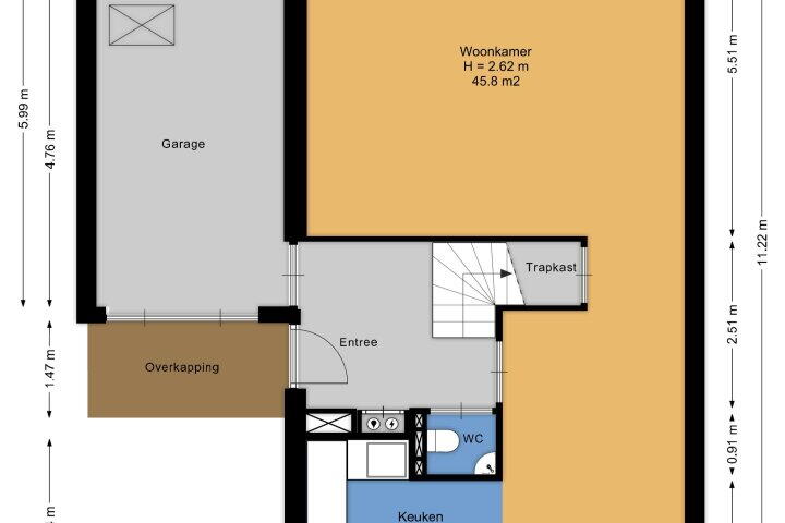 Plattegrond – Wildenborch 22, Lelystad