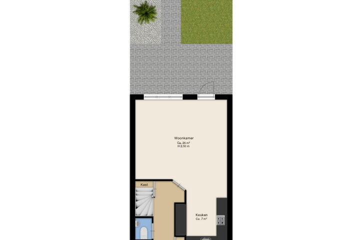 Plattegrond – Wilgenbeemd 14, Assen