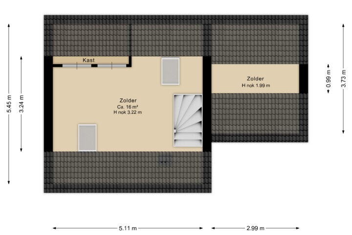 Plattegrond – Wilgenbeemd 4, Assen