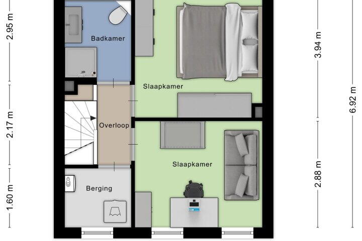 Plattegrond – Wilgenstraat 65, Haarlem