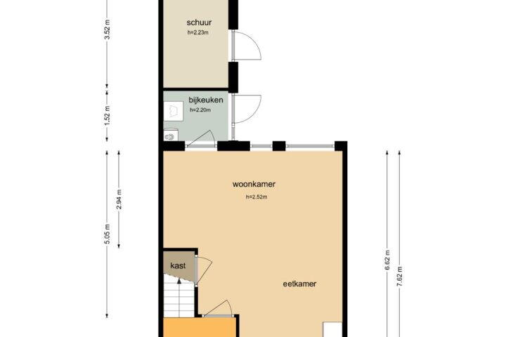 Plattegrond – Wilgenstuk 48, Hardenberg