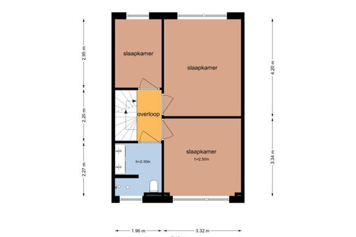 Plattegrond – Wilgenstuk 48, Hardenberg