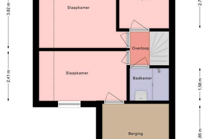 Plattegrond – Wilgeroosje 14, Sneek