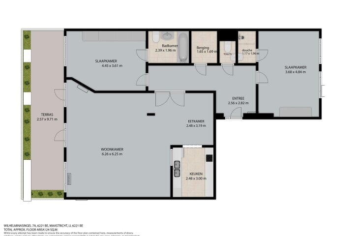 Plattegrond – Wilhelminasingel 7 A, Maastricht