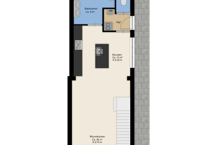 Plattegrond – Wilhelminastraat 33, Meppel