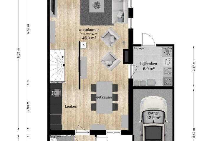 Plattegrond – Willem-Alexanderweg 1 a, Cothen