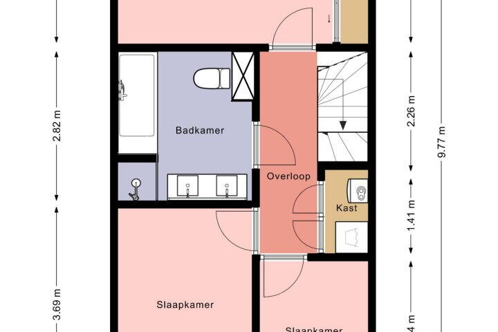 Plattegrond – Willem de Zwijgerlaan 115, Heerenveen