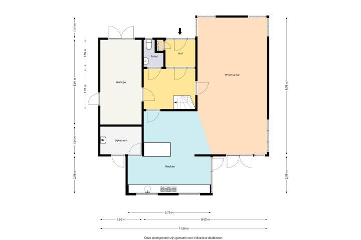 Plattegrond – Willem de Zwijgerlaan 96, Heerenveen