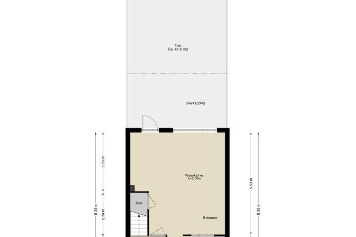 Plattegrond – Willem Gertenbachstraat 8, Amsterdam