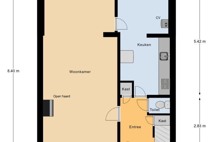 Plattegrond – Willem Klooslaan 24, Vlissingen