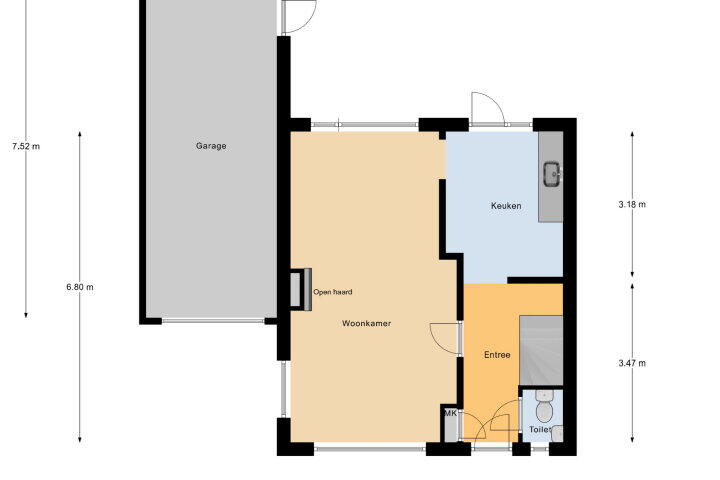 Plattegrond – Willem Klooslaan 62, Vlissingen