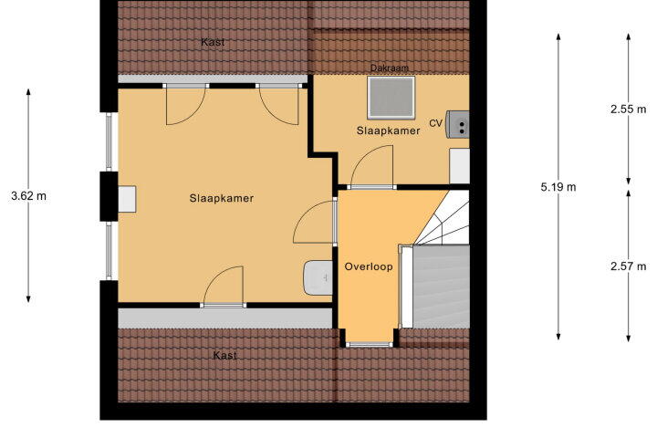 Plattegrond – Willem Klooslaan 62, Vlissingen