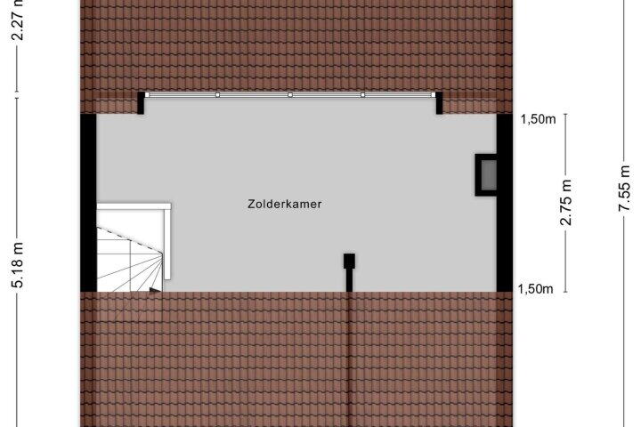 Plattegrond – Willem van Oranjestraat 34, Oosterhout