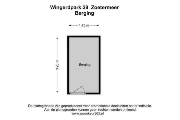 Plattegrond – Wingerdpark 28, Zoetermeer