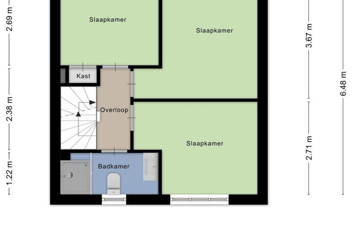 Plattegrond – Winterstraat 14, Amsterdam