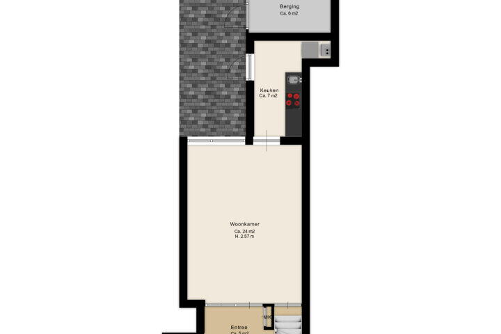 Plattegrond – Witsenborgstraat 21, Hoogeveen