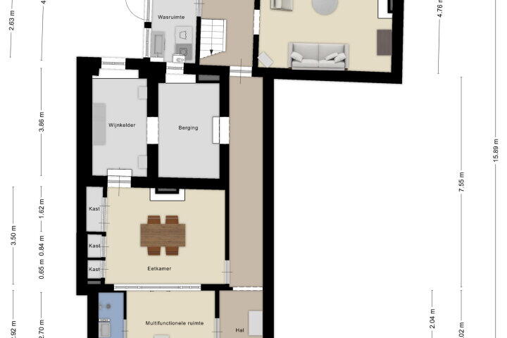 Plattegrond – Wittebroodstraat 7, Heusden