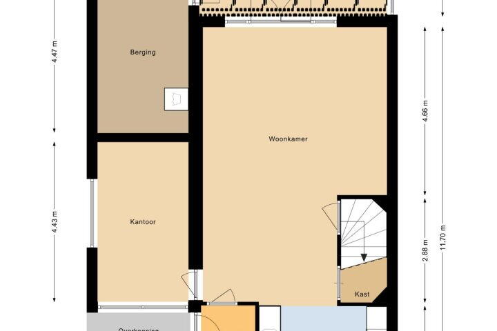Plattegrond – Witte Klaverweide 16 A, Heerhugowaard