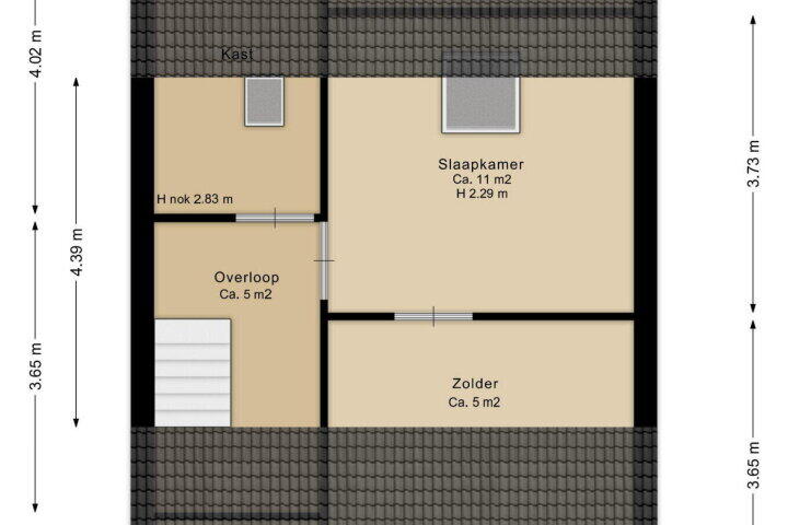 Plattegrond – W Jaasmasingel 28, Dwingeloo