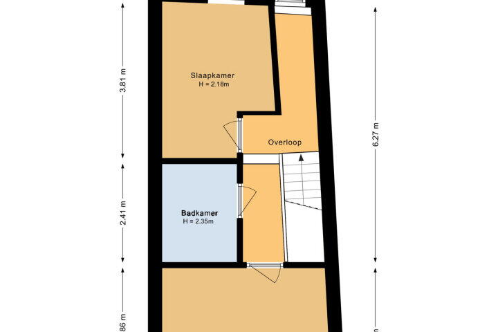 Plattegrond – Woldpromenade 32 A, Steenwijk