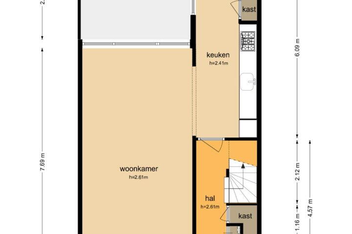 Plattegrond – Wolfhornkampweg 4, Eelde