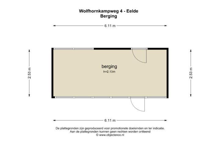 Plattegrond – Wolfhornkampweg 4, Eelde