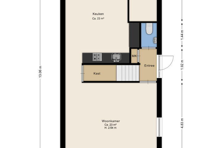 Plattegrond – Wolfsmelkhof 3, Beilen
