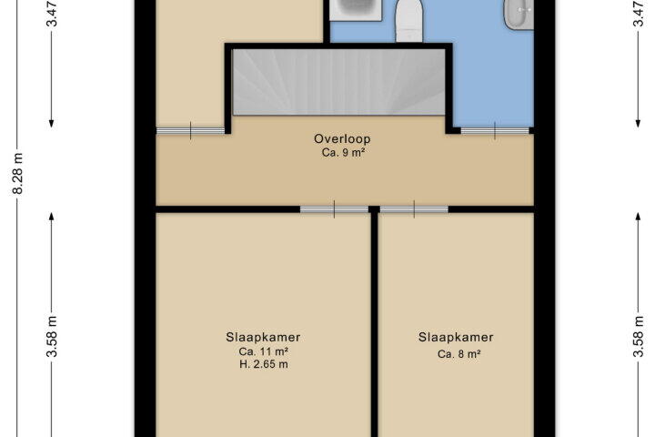 Plattegrond – Wolfsmelkhof 3, Beilen