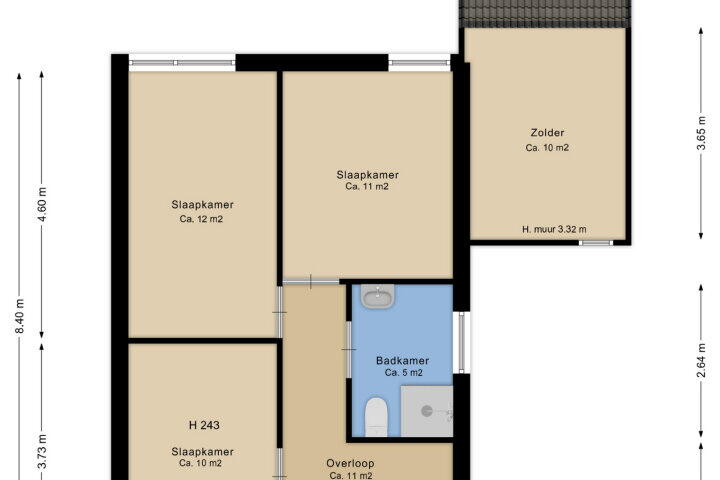 Plattegrond – Wolgastraat 66, Assen