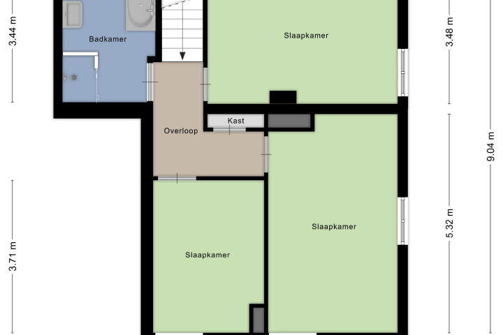 Plattegrond – Woordsestraat 3, Wijchen