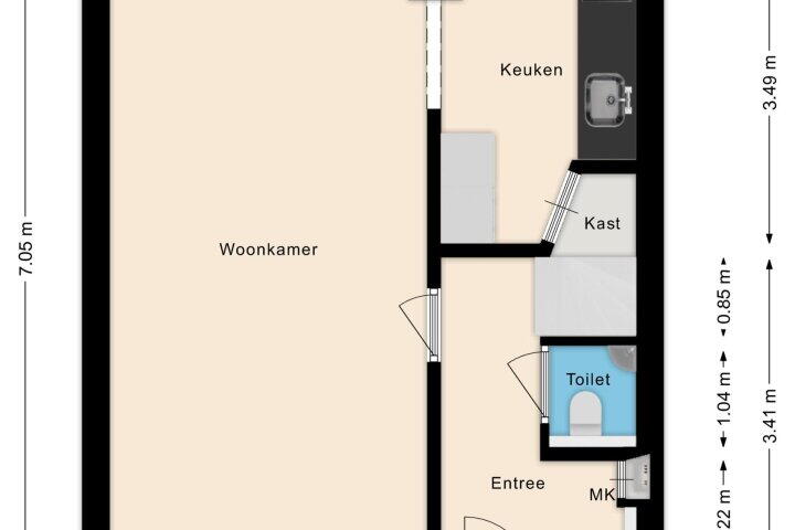 Plattegrond – Wupperstraat 3, Heemskerk