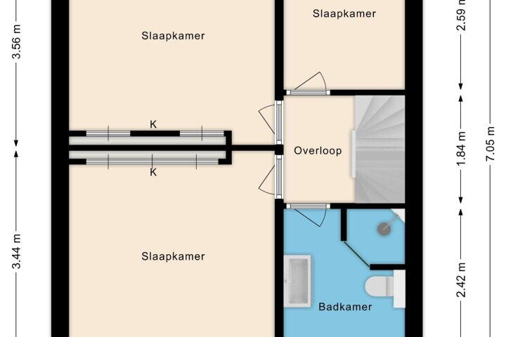 Plattegrond – Wupperstraat 3, Heemskerk