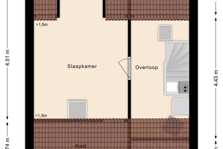 Plattegrond – Wupperstraat 3, Heemskerk