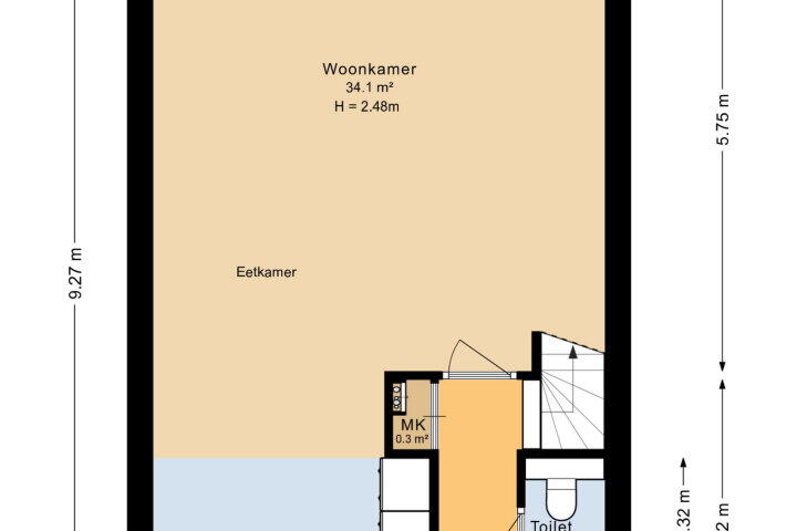 Plattegrond – Zambezilaan 62, Delft