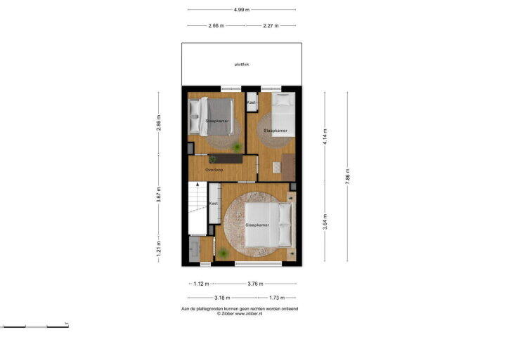 Plattegrond – Zandbergdwarsstraat 8, Breda