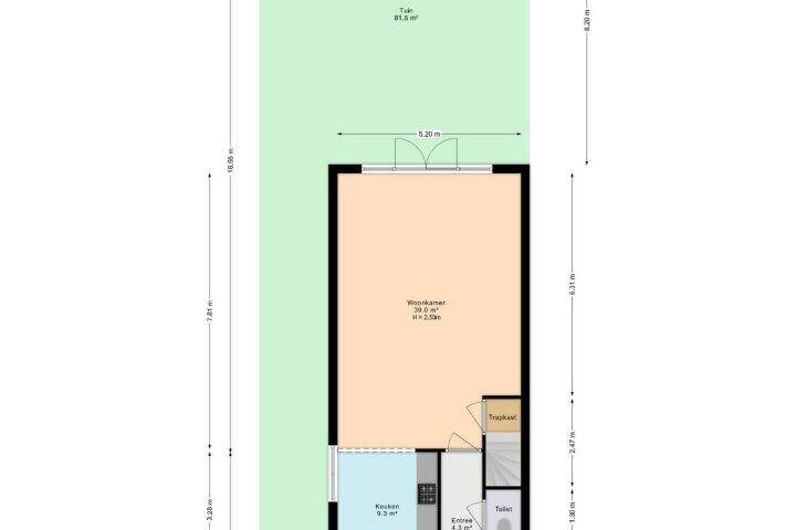 Plattegrond – Zandberglaan 26, Den Haag