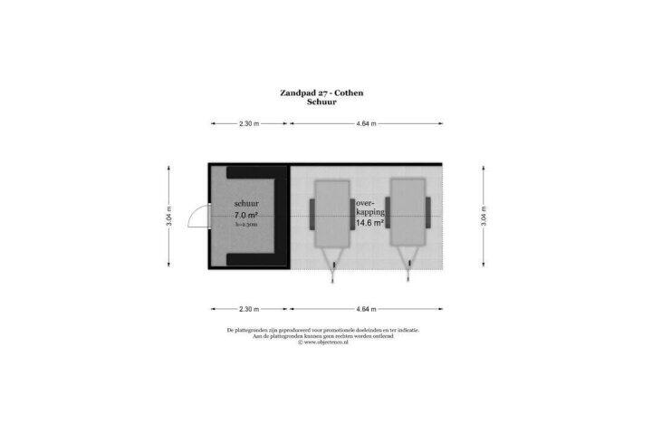 Plattegrond – Zandpad 27, Cothen