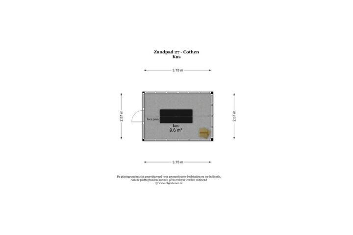 Plattegrond – Zandpad 27, Cothen