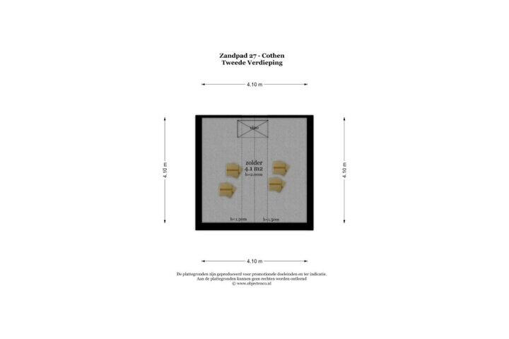 Plattegrond – Zandpad 27, Cothen