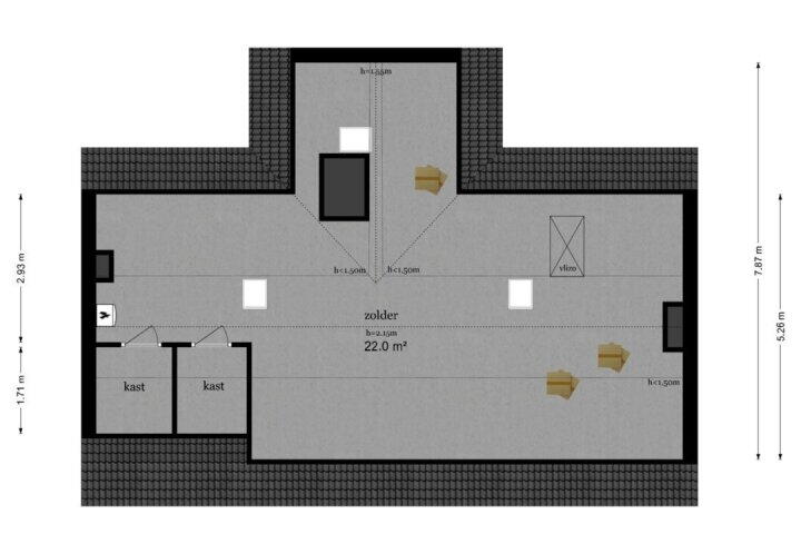 Plattegrond – Zandweg 33, Wijk bij Duurstede