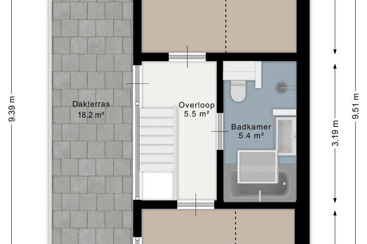 Plattegrond – Zaterdagstraat 9, Almere