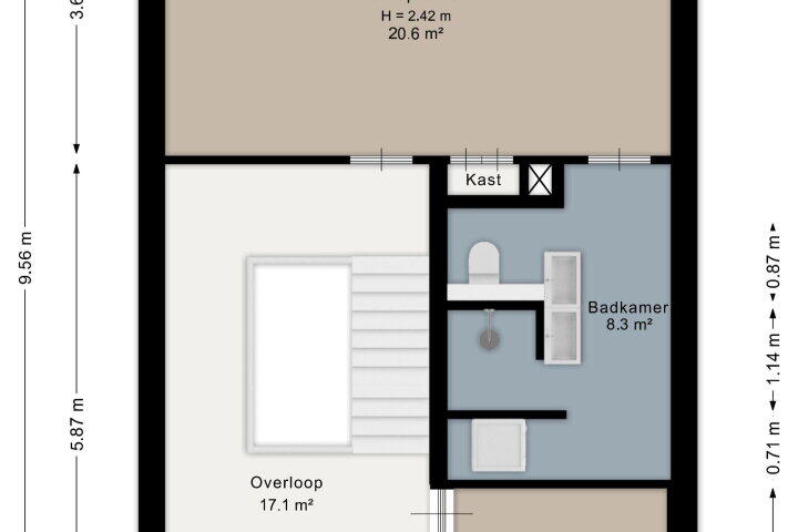 Plattegrond – Zaterdagstraat 9, Almere